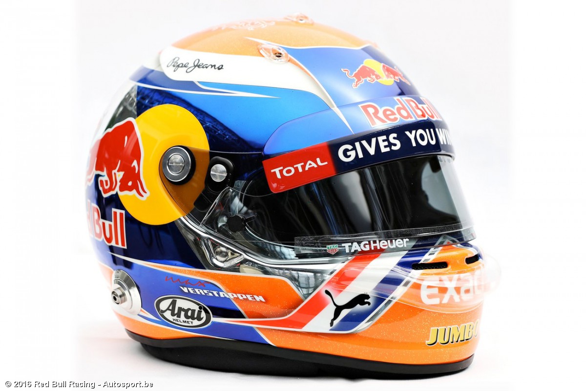 België: Max Verstappen aan de start met speciale helm ...