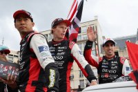 Ryo Hirakawa, Brendon Hartley en Sébastien Buemi