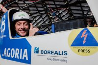 Bert Longin in de Bluepoint van het Belgische Solar Team