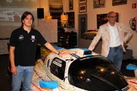 Maxim Dirickx en Christophe de Fierlant bij de Ginetta Art-car