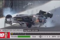 Crash Sébastien Bourdais Indy 500 kwalificaties 2017