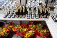 Martini Brut, trofeeën en bloemen Belcar Endurance 2017
