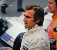 Carlos Reutemann tijdens GP Zolder 1975