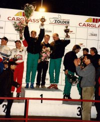 Eerste zege Bert Longin in Zolder op 9 november 1996. Samen met Jo Jegers en Peter De Pauw won hij toen de 10 Uur tijdens de Race Promotion Night