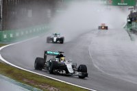 Lewis Hamilton leidde de (regen)dans