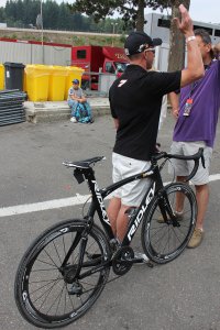 Bert Longin met de fiets