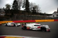 De #18 Porsche en #7 Audi vochtten een mooi duel uit voor de leiding