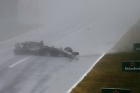 Romain Grosjean verloor de controle over zijn bolide in Monza tijdens Q1.