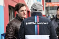 Al op de Blancpain GT testdag te Zolder droeg Leinders een BMW jacket.