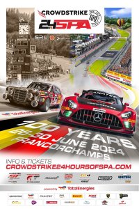 Officiële affiche 100ste verjaardag CrowdStrike 24 Hours of Spa