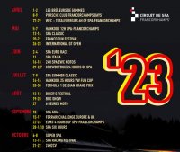 Racekalender 2023 Circuit de Spa-Francorchamps