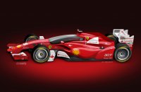 Render van gesloten Ferrari F1