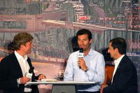 Ook Grand Marshall Mark Webber was erbij tijdens de persconferentie