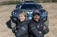 Jutta Kleinschmidt en Nasser Al-Attiyah