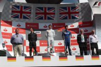 Podium na GP3 sprint race op de Nürburgring