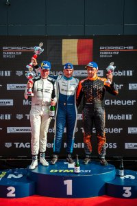 Am-Podium Porsche Carrera Cup Benelux race 2 Assen