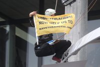 Greenpeace voert actie tegen hoofdsponsor Shell