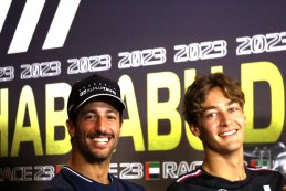 Daniel Ricciardo en George Russell