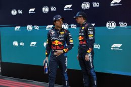 Sergio Pérez en Max Verstappen