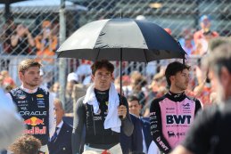 Max Verstappen, Charles Leclerc en Pierre Gasly