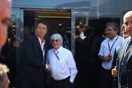 Mario Renzi-Italia's eerste minister en Bernie Ecclestone