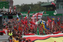 Publiek tijdens podiumceremonie F1 GP Italië 2016