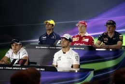 Persconferentie renners Abu Dhabi Grand Prix