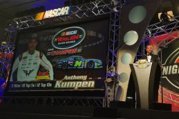 Anthony Kumpen tijdens de NASCAR Night of Champions 2016