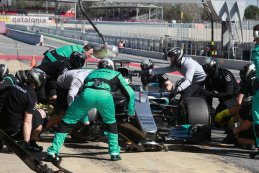 oefening pitstop Valtteri Bottas - Mercedes