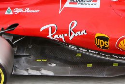 Detail vloer en koelleiding Ferrari SF70H