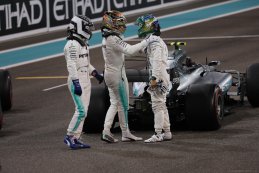 Valtteri Bottas, Lewis Hamilton en Felipe Massa