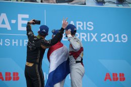 selfie André Lotterer, Robin Frijns en Daniel Abt