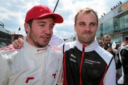 Frédéric Vervisch (Audi) en Laurens Vanthoor (Porsche)
