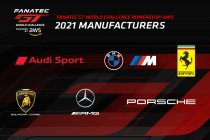 Zes fabrikanten betwisten de Fanatec GT World Challenge Powered by AWS 2021