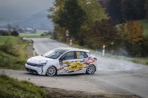 Thyrsa Eertmans en Justine Demeestere werden achtste in de Opel Corsa-e Rally Cup tijdens de Central European Rally