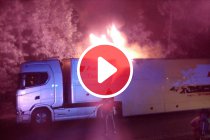 Video: Zolder: Vrachtwagen van Team Rosberg vat vuur